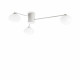 Lampada da soffitto con bracci lunghi in metallo e 3 diffusori in vetro