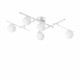 Lampada da soffitto grande in metallo con 5 diffusori in vetro posizionabili