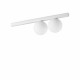 Lampada da soffitto in metallo con diffusori lineari in vetro soffiato