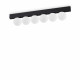 Lampada da soffitto lunga a led in metallo con diffusori lineari in acrilico
