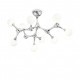 Lampada da soffitto moderna grande struttura in metallo e 9 diffusori in vetro