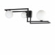 Lampada da soffitto moderna struttura in metallo e 3 diffusori in vetro acidato