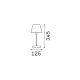 Lampada da tavolo a led dimmerabile struttura iin metallo e pvc