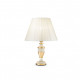 Lampada da tavolo con struttura in resina e diffusore in tessuto