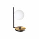 Lampada da tavolo dal design moderno con diffusore in vetro soffiato