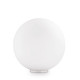 Lampada da tavolo grande con base in metallo e diffusore in vetro soffiato