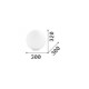 Lampada da tavolo media con base in metallo e diffusore in vetro soffiato
