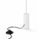 Lampada da terra a led con struttura in metallo e diffusore in policarbonato 