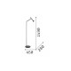 Lampada da terra a led moderna con struttura in metallo e diffusore orientabile