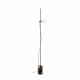 Lampada da terra con base in marmo struttura in metallo dal design moderno
