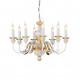Lampadario classico grande struttura in resina e 8 bracci in metallo