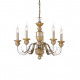 Lampadario classico struttura in resina e 5 bracci in metallo