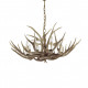 Lampadario grande in metallo con elementi decorativi in resina