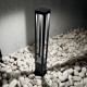 Lampione da giardino a led con struttura alta in alluminio e diffusore in vetro