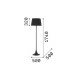 Piantana moderna in metallo con paralume in lamina di pvc