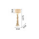 Piantana rustica con struttura in metallo e rami decorativi in legno