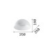 Plafoniera a led con struttura in metallo e diffusore in policarbonato