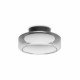 Plafoniera a led grande con struttura in metallo e diffusore in doppio vetro