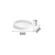 Plafoniera a led grande con struttura in metallo e diffusore rotondo