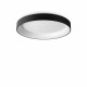 Plafoniera a led grande con struttura in metallo e diffusore rotondo