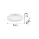 Plafoniera a led media con struttura in metallo e diffusore rotondo