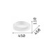 Plafoniera a led piccola con struttura in metallo e diffusore rotondo