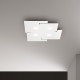 Plafoniera a led quadrata in metallo con 4 diffusori in plicorbonato