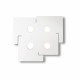 Plafoniera a led quadrata in metallo con 4 diffusori in plicorbonato