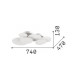 Plafoniera grande a led con struttura in metallo dal design moderno