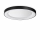 Plafoniera grande a led con struttura in metallo riflettente rotonda