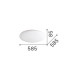 Plafoniera grande a led struttura in metallo e diffusore in vetro rotondo