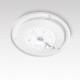 Plafoniera grande a led struttura in metallo e diffusore in vetro rotondo