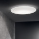 Plafoniera grande a led struttura in metallo e diffusore in vetro rotondo