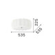 Plafoniera grande in metallo diffusore con lastre di vetro dal design moderno