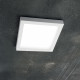 Plafoniera led quadarata piccola struttura in acciaio e diffusore in acrilico