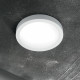 Plafoniera led rotonda piccola con struttura in acciaio e diffusore in acrilico