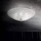 Plafoniera piccola struttura in metallo e diffusore in vetro rotondo