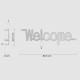 Appendiabiti da parete per bambini con scritta welcome e 4 ganci