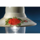 Lampada a sospensione per esterno con paralume in ceramica decorata a mano