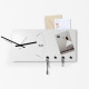 Portachiavi con orologio e portalettere da parete in metallo "CLOCK&MORE"