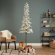 Albero di natale Abete alpino innevato con 150 Micro LED h.180