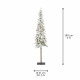 Albero di natale Abete alpino innevato con 150 Micro LED h.180
