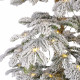 Albero di natale Abete alpino innevato con 150 Micro LED h.180