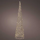 Albero di natale in metallo a cono con micro led h.80
