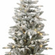Albero di natale innevato da interno con 160 led h.180