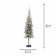 Albero di natale innevato da interno con 160 led h.180