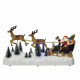 Babbo natale con slitta in plastica con LED