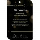 Candela piramidale con effetto fiamma a led
