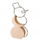 Decorazione LED pupazzo di neve in legno