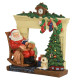 Decorazione natalizia babbo natale con camino